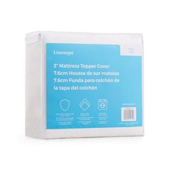 Linenspa Funda de colchón Individual XL de 3 Pulgadas, Lavable a máquina, Transpirable, Antideslizante con Cremallera
