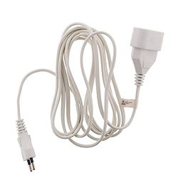 Zenitech - Prolongateur Électrique 6A - Cordon HO3VVH2F 2x0,75mm² - Équipé d'une Prise sans Terre - Sécurité Enfant - Idéal Appareils Domestiques - Conforme aux Normes NF et CE - Blanc - Longueur 2m