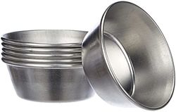 Ibili Conjunto 6 MOLDES pastel de nata, Stainless Steel, prateado, 17 x 8 x 4 cm, 6