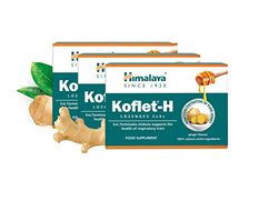 Himalaya Herbal Healthcare Koflet-H Lozenges | Ginger Flavoured | Relieves Cough, tonsillitis | Loaded with anti-allergic, antimicrobial and immune-resistance properties