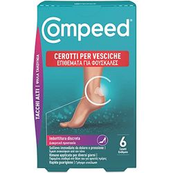 COMPEED Cerotti per vesciche. Lunga durata e resistenti all'acqua - Ideali per Tacchi Alti, 6 Cerotti. Pack 100% plastic free