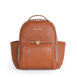 Itzy Ritzy Mini Plus Diaper Bag, Cognac