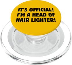 Head Of Hair Lighter! Funny Cald Spot Husband adelgazamiento del cabello PopSockets PopGrip para MagSafe