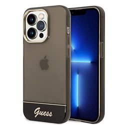 Guess GUHCP14LHGCOK fodral för iPhone 14 Pro 6,1 tum svart/svart hårt fodral genomskinlig