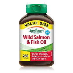 Jamieson Omega-3 Complex, Wild Salmon & Fish Oils 280 Softgels