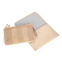 LÄSSIG Baby Nappy Bag with Changing Mat for Travelling/Casual Changing Organiser Beige/Camel