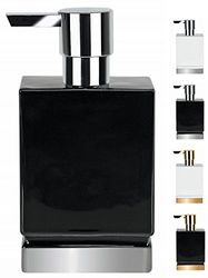 Spirella Distributeur de Savon Céramique Roma Noir & Argent