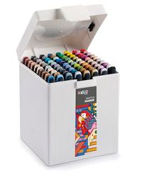 Carioca Plus Sketch Marker, caja rígida con marcadores de doble punta, colores surtidos, 80 unidades
