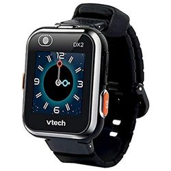 VTech - KidiZoom SmartWatch DX2 nero, orologio digitale per bambini, foto, selfie, video, touch screen verticale, giocattolo high-tech, regalo per bambini e adolescenti da 5 anni a 13 anni - contenuto