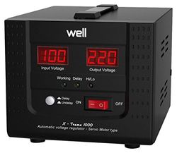 WELL AVR-SRV-XTREME1000-WL Automatische Voltage Stabilizer met servo motor 1000VA / 600W, 600 W, 140 V