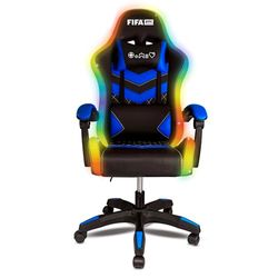 Hy-Pro Officially Licensed FIFAe Gaming Chair with RGB Lights, Lumbar Cushion and Headrest | Adjustable Height, Black, Racing Style, Office, Great Gift Idea