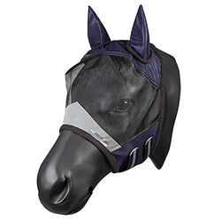 PFIFF 102943 Masque Anti-Mouches avec Protection UV pour Cheval Bleu foncé