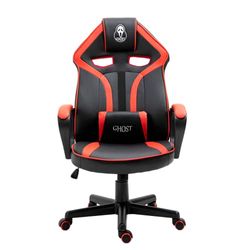 Ghostchairs Silla Gamer, Negro y Rojo, Large