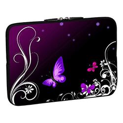 PEDEA Laptop Bag Case Design Sleeve for 15.6 inch, Purple Butterfly