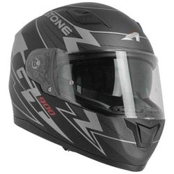 ASTONE HELMETS - Casque de moto GT900 Arrow - Casque intégral large vision - Casque de moto intégral homologué - Casque de moto mixte en polycarbonate - Grey M