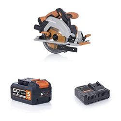 Evolution Power Tools R165CCS-Li Sierra circular inalámbrica con batería de 5 Ah + paquete de cargador