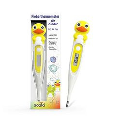Scala Sc 44 Duck Flex Speed 10 Sec. Termómetro Digital Fiebre Corporal Niños Adultos Medición Oral Rectal Axilar Preciso Rápido Seguro, Verde, Unisex, jaune