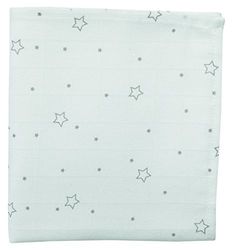 PMP Maxi Lange Imprimée Etoiles Blanc/Gris 120 x 120 cm
