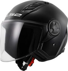 LS2, Casque Moto Jet AIRFLOW II Noir Verni, L