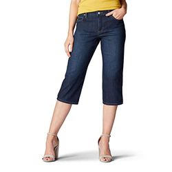 Lee Women's Relaxed Fit Capri Pant, Lagoon, 4