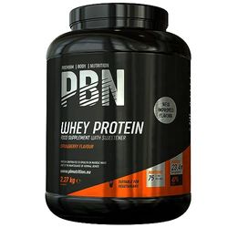 PBN - Premium Body Nutrition Whey Protéine en Poudre, 2.27kg Fraise, Nouvelle saveur améliorée