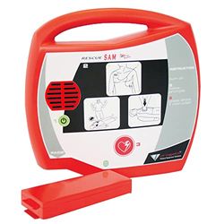 DESA Rescue Sam - Desfibrilador externo semiautomático para uso público por personas sin experiencia; proporciona instrucciones vocales en italiano, 33426