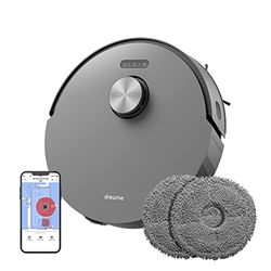 DREAME L10s Pro Robot Aspirador y Fregasuelos 2en1, fregonas giratorias, Detección de Obstáculos 3D, Mapeo Multisuelo, Succión Potente 5300Pa Alfombras de Suelo Duro, Pelo de Mascota, WiFi/App/Alexa