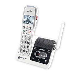 Geemarc Amplidect 595 U.L.E - Téléphone Sénior avec Volume de Réception Amplifié, Répondeur, Fonction SOS et Système d’Interphone Intégré - Perte Auditive Moyenne ou Sévère - Version FR