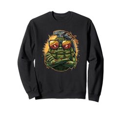 Grenade Face with Bold Shades Costume Sweatshirt