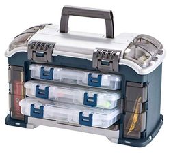 Plano Hoek Tackle Systeem met drie 3560 Stowaway Boxes, opslag van visgerei