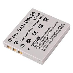 amsahr Grade A Celle della batteria (1200 mAh, 3.7 V) per Sanyo DB-L20 Grigio