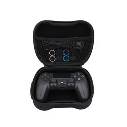 NK Pack Draadloze PS4 / PS3 / PC/Mobiele Controller - Draadloze Controller, Dualshock, 6-assig, Touchpad, Koptelefoonaansluiting, Oplaadkabel, 8 x Joystickgrepen, Controllerbehuizing - Zwart