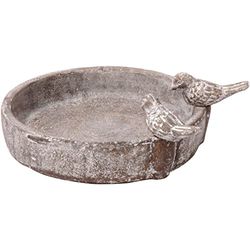 dobar® Bebedero clásico para pájaros para Piscina, baño de Cemento, para pájaros Silvestres, para jardín, terraza/balcón, diámetro de 24,5 cm, Gris