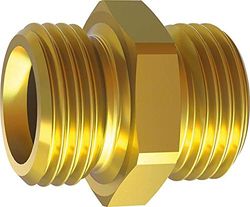 Riegler 100906-252.03 Embout à double filetage cylindrique G 3/8 a, G 3/8 a, SW 19, laiton, 1 pièce