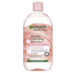 Garnier Micellar Rose Cleansing Water, Gentle face Cleanser & Makeup Remover, Hypoallergenic. Vegan Formula, Suitable For Dull And Sensitive Skin, Glow Boosting Formula, Dermatologically Tested, 700ml