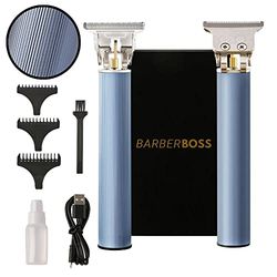 BarberBoss QR-2086 Tondeuse à barbe et tondeuse à cheveux pour homme – Tondeuse électrique sans fil avec lame en T, kit de toilettage rechargeable par USB