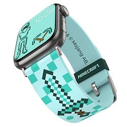 Minecraft: Iconic Correa de reloj Smartwatch - Con licencia oficial, compatible con todos los modelos y tamaños de Apple Watch (Apple Watch no incluído)