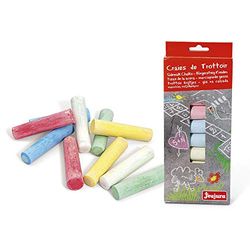 Jeujura - 8980-Tableau en Bois-Craies de Trottoir - 10 Grosses Craies de Trottoir