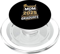 Orgullosa madre de un graduado de comunicaciones 2025 PopSockets PopGrip para MagSafe