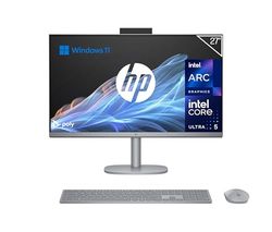HP OmniStudio X All-in-One 27 FHD (Procesor Intel Ultra 5-125H, 16GB RAM, 1 TB SSD, Intel ARC Graphic, Windows 11) - Klawiatura QWERTY Polski - Silver