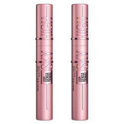 Maybelline New York, Confezione duo per trucco: x2 Mascara per ciglia Lash Sensational Sky High, Tono nero