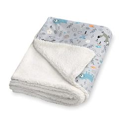 Julius Zöllner Couverture d'hiver en Jersey de Coton et Tissu Peluche Douillet - Dimensions : 70 x 100 cm - Fabriquée en Allemagne - Certifié Oeko-Tex Standard 100 - Smart Friends