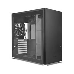 YEYIAN Case PC Gamer Hussar Plus Torre Completa Motherboard Compatibile ATX, Micro ATX, Mini ITX | Pannello Laterale in Vetro Temperato Trasparente | Include 1 Ventola Posteriore 120 mm (nero)