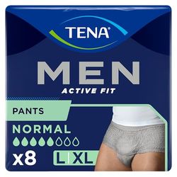 Tena Men Active Fit Pants Normal Zuigbroekjes Heren Maat L/XL, 8 stuks