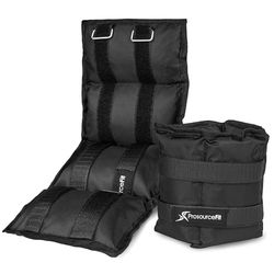 ProsourceFit Ankle/Wrist and Arm/Leg Weights Set of 2, Adjustable Strap 1 lb-5 lb, Adjustable Weight 15 lb, 10 lb, 7 lb for Men and Women