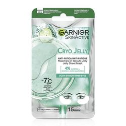 Garnier SkinActive Maschera Occhi Hyaluronic Cryo Jelly, Anti-Fatica con Acido Ialuronico, Mentolo e Glicerina, Formula Effetto Ghiaccio, 5 g