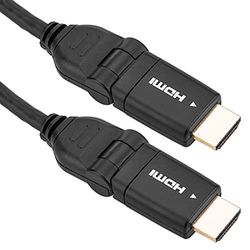 BeMatik - HDMI-A maschio a HDMI-A 1m maschio con rotazione di 180 gradi