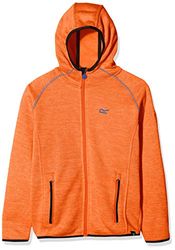 Regatta Dissolver - Felpa con cappuccio elasticizzato per bambini, Bambino, pile uomo, RKA184, Blaze Orange, 14 anni