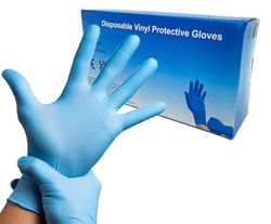 VSDent Guantes de vinilo azul - Medianos (caja de 10 = 1000 piezas)