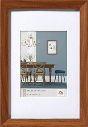 walther design Marco de fotos roble oscuro 50 x 70 cm con paspartú, Marco de madera Fiorito EF070P